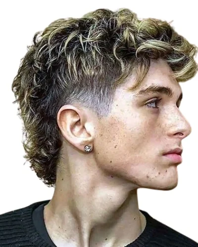 Curly Mullet Fade